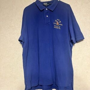 Ralph Lauren Men's Rugby Polo Shirt in Deep Blue